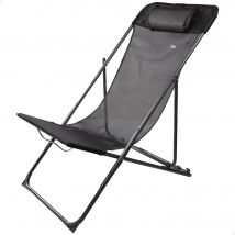 Hamaca plegable jardín multiposición c/cojín Aktive, Silla tumbona plegable y reclinable Aktive, Peso máx. 100kg. 3 posiciones, Medidas 53x78x87,5cm, antivuelco, Hamaca jardín, Tumbona jardín, silla