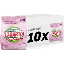 Lagarto Ecopack Detergente en polvo PRENDAS DELICADAS , Lavado a mano. Paquete de 10 x 400gr - Total 4000 gr