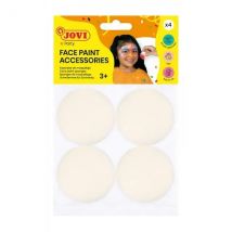 Jovi accessories bolsa con 4 esponjas de maquillaje - alta densidad - acabado uniforme - reutilizables - ideales para bases y difuminados - color varios