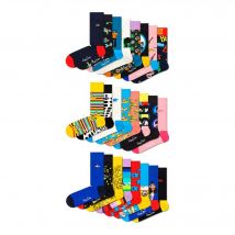 Happy Socks Colección Beatles 24-Pack Calcetines Altos Talla 41-46 - Variedad de Diseños - Alta Calidad