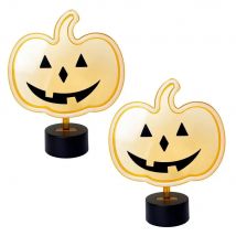 Letrero Halloween 6 luces led, letrero decoración Halloween, mesa o pared, cartel Halloween a pilas, letrero uso interior fiestas Halloween casa, escaparate, colegio LolaHome