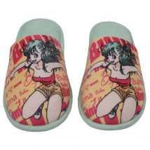 CYP BRAND Dragon Ball - Zapatillas de casa abiertas, Diseño Bulma, Suaves, Talla 40/41 EU, Amarillo y Azul, Producto Oficial, ZP-2140-DB