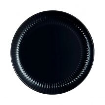 Luminarc Cottage Plato Llano Vidrio 25cm Negro Brillo Francia Ecológico Saludable