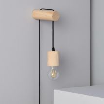 Ledkia Lámpara de Pared de Madera Torse - Diseño único y Elegante