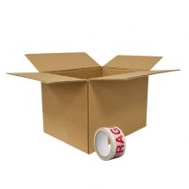 Plasacar S.L.-Cajas de Cartón Resistentes 41x30x28 cm - Pack 10 o 20 Unidades - Ideales para Mudanzas y Almacenaje - Capacidad hasta 30 kg - FSC Certificadas -