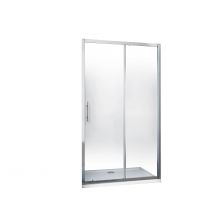 Mampara de Ducha Frontal Corredera,Perfil Cromado,Vidrio Serigrafiado 6mm,(1160-1200)x1900mm