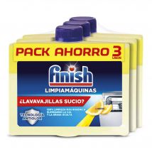 Finish Limpiamáquinas limpieza profunda para el Lavavajillas Limón - Pack ahorro de 3