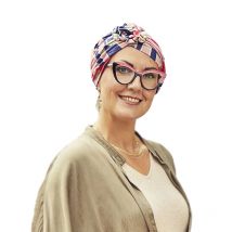 Christine Headwear Lotus Turban Golden Beginnings 1245-0817 Turbante de Lino - Pañuelo Gorro Oncológico de Diseño para la Cabeza