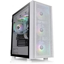 Thermaltake H570 TG ARGB Snow White - Carcasa de Sobremesa con Iluminación Personalizable