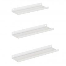 SONGMICS - Estantes de Pared, de Metal, 3 Unidades, flotantes, Estilo Industrial, para Decoraciones,
