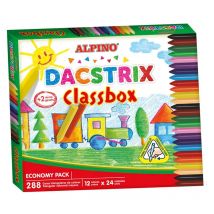 Caja de Ceras Triangulares Alpino Dacstrix, 288 Ceras Semiblandas, Colores Vivos - Favorece la Sujeción