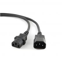 Gembird PC-189-VDE-5M - Cable de extensión de alimentación Aprobado por VDE (C13 Macho a C13 Hembra, 5 m)