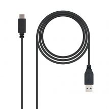 Nanocable Cable USB 3.1 A USB-C 10Gbps 1m para Ordenador - Alta Velocidad de Transferencia