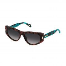 Just Cavalli Gafas de Sol SJC034 Rojo Brillante Havana 55/17/140 Unisex Adultos