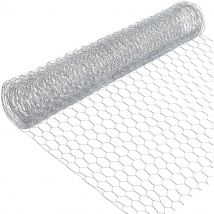 Flonatur Malla gallinero varias medidas hexagonal de zinc galvanizada triple torsión metálica