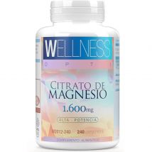 Naturbite WELLNESS OPTI Citrato de Magnesio 1600 Mg Alta Absorción Suplemento 240 Comprimidos