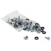 Intellinet Fixing Screw M6 Pack of 50, versatile screws for wood and plasterboard, reliable installation for secure fixtures, ideal for various applications, including wall tacos and self-tapping