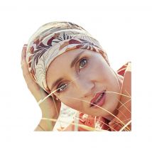 Christine Headwear Amia Turban Beigee Leafs 1522-0754 | Turbante de Lino