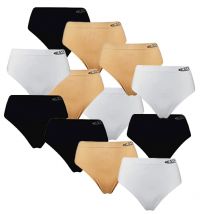 Lote 12 Bragas Licra Sin Costuras Talle Alto super comodas sin costuras STV International