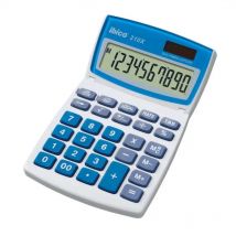 Calculadora Ibico 210X Blanco/Azul - Pantalla LCD de 10 Dígitos
