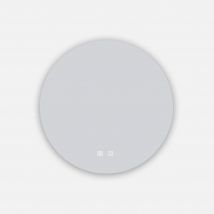 Aica Espejo de baño redondo LED 70×70cm, antivaho, luz tricolor regulable, memoria de fallo de corriente