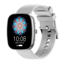 Cool smartwatch borde silicona gris (llamadas, salud, deporte)