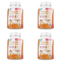 Novonatur Vitaminas Niños C + D + Calcio 4 Unidades - Fortalece Sistema Inmunitario