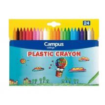 Ceras Campus Plastidecor 12 y 24 Colores Surtidos Afilables y Pintables