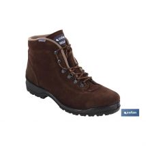 COFAN - Bota Trekking | Color Marrón Oscuro | Piel Hidrófuga | Modelo Sella | Suela Antideslizante