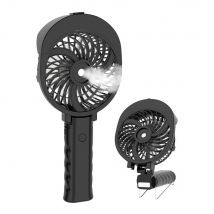 Havit H1201Ventilador Plegable Portátil , Humidificador, 3 Velocidades, 2000mAh, Menos Ruido, Control 1 Botón, Pulverizador 1.5h, Ideal Viajes, Hogar, Oficina, Compacto, Silencioso, Fresco y Cómodo,