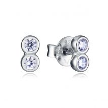 Pendientes VICEROY 2308E000-30 Plata de Primera Ley Baño de Rodio y circonitas blancas