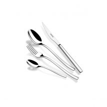 Monix Génova – Cubertería Juego de 24 piezas con cuchillo chuletero acero inoxidable y acabado pulido brillante. Espesor 2,5 mm