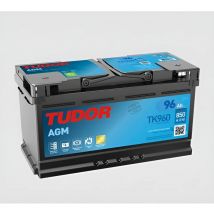 Tudor TK960 AGM Batería de Coche 96Ah 850A - Alta Potencia - Larga Duración - Start-Stop