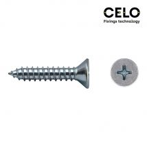 Caja 250 Unid. Tornillo Chapa Avellanado Philips Din/ref 7982 5,5x25mm Zincado Celo - Alta Calidad
