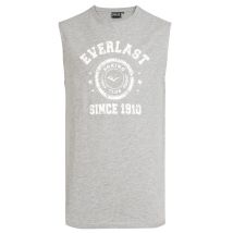 Everlast Camiseta Sin Mangas Hombre Gris 100% Algodón Estampado Frontal
