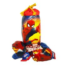 Juego de Boxeo infantil, con diseños exclusivos de Spiderman (9438)  Incluye saco y guantes ajustables para niños. Para ejercitar fuerza y coordinación. Calidad al mejor precio. De acuerdo a la