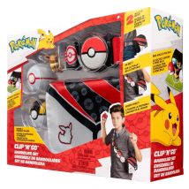 Juego de banderas Pokémon - Eevee # 2 con Premier Ball, Ultra Ball y Eevee cinturón y bolsa temática - W5