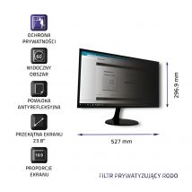Qoltec 51059 Filtro para Monitor de privacidad 60,5 cm (238")