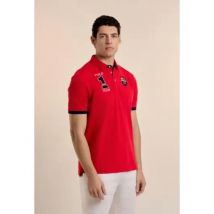 Polo Valecuatros escudos ESP rojo