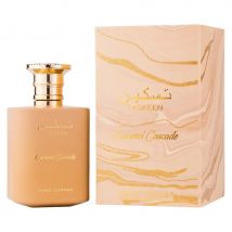 Perfume Árabe 100% Original Taskeen Caramel Cascade: Una Fragancia Unisex de Paris Corner que Une la Dulzura del Caramelo con la Elegancia Oriental
