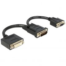 Adaptador de Cable Delock DMS-59 a DVI 24+5/VGA Macho/Hembra Niquel Negro Bolsa de Plastico