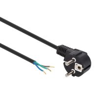 Cable de Alimentación Perel - Negro - Cee 7/7 90° - 1.5 M - H05vv-f 3g0.75 Mm² - Repetidor de Wifi