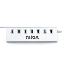 Nilox Hub USB 7 Puertos 3.0 - Alta Velocidad de Transferencia