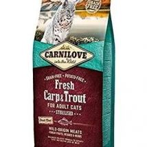 Carnilove Feline Adult Sterilised Fresh Carpa & Trucha  Pienso para gatos adultos con sabor a carpa y trucha.