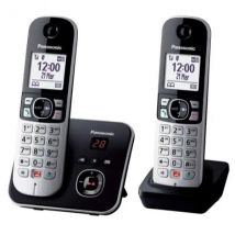 Panasonic KX-TG6862JTB teléfono DECT teléfono identificador de llamadas negro, plateado