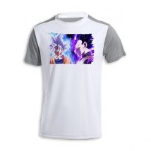 CAMISETA BICOLOR dragon ball super goku vegeta mega instinto tshirt z god bola super guerrero sagaandroides