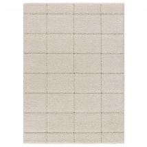 Alfombra interior shaggy en Blanco - MOLIER 8787 | 60x120, 80x150, 133x190, 160x230 cm