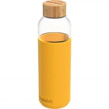 Quokka Botellas De Agua de Cristal Capacidad 660 ML Yellow   Botellas De Cristal que no absorbe ni olores ni sabores  Material Resistente Ligera y fácil de transportar   Ideal para niño, Adolescente,