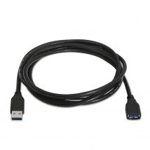 Nanocable - cable alargador usb 3.0 de 1m conexión a/m-a/h - color negro