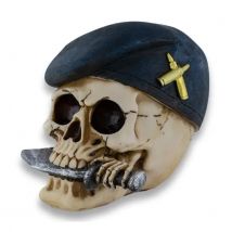 Taza de Resina Calavera Militar